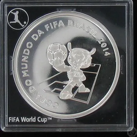 Juhlaraha Fifa world cup Brazil 2014, 5 Reals, 925, paino 27,0g Paino: 27   g