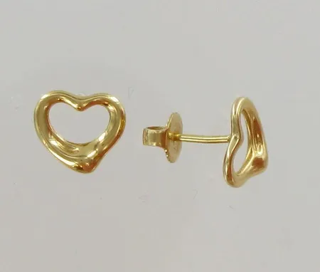 Korvakorut, Tiffany och Co, sydämmen Ø 10mm, 750, paino 2,8g Paino: 2,8 g