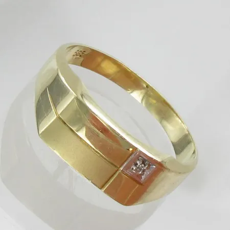 Kantasormus timantilla, 1xn.0.005ct, koko 20, 585, paino 4,3g Paino: 4,3 g