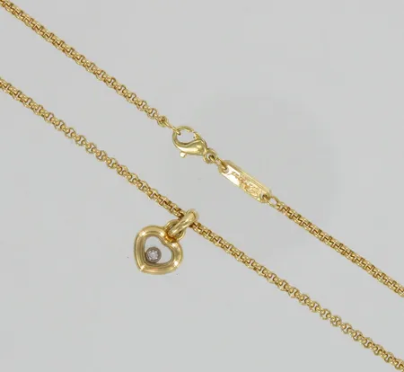 Timanttikaulakoru Chopard 1xn.0.03ct, ketjun pituus 42cm, riipuksen korkeus 15mm, 750, paino 11,0g Paino: 11   g