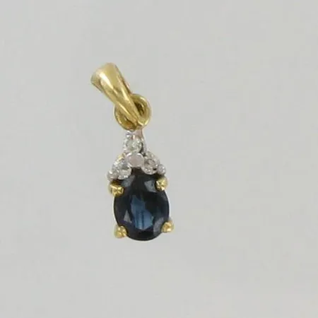 Sinisafiiririipus timanteilla 3xn.0.005ct, 750br, paino 0,8g Paino: 0,8 g