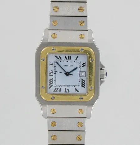 Teräsrannekello Cartier Santos automatique, taulun Ø 35mm, sarjanumero 296194809