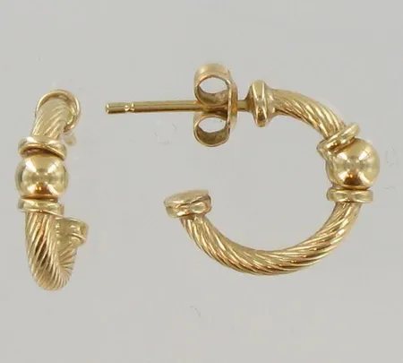 Korvakorut, Ø 14mm, 585, paino 1,6g Paino: 1,6 g