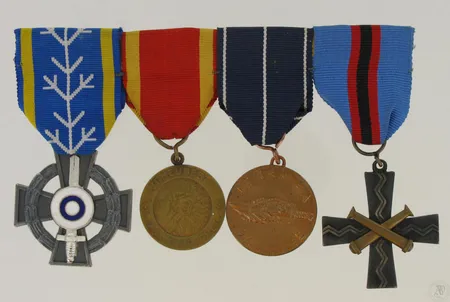 Kunniamerkkiripa: Ruotsi Twilligekors 1939-1944 (551), VM2 (1941) JS. mm, Rannikkojoukkojen mm.