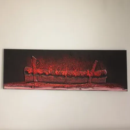 Maalaus kankaalle, sekatekniikka, signeeraus e.särkimäki, koko 127x42cm. Nouto ainoastaan myymälästä