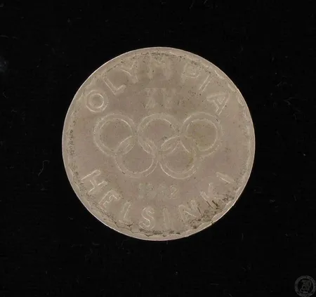 Hopearaha, Olymppialaiset 1952, nimellisarvo 500mk, 500, paino 12,0g Paino: 12   g