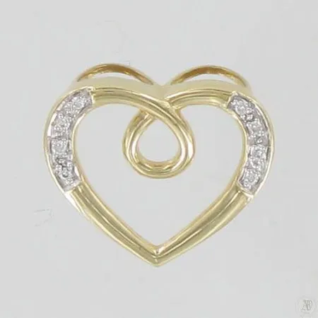 Sydänriipus timanteilla 8xn.0.005ct, korkeus 14mm, 585, paino 1,7g Paino: 1,7 g