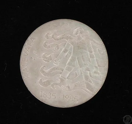 Hopearaha, Kalevala 1835-1985, nimellisarvo 50mk, 500, paino 20,1g Paino: 20,1 g