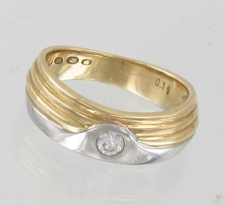 Timanttisormus 1xn.0.11ct, koko 16, 585, paino 4,0g Paino: 4   g