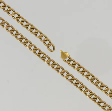 Panssarikaulaketju, ontto, pituus 49,0cm, lukko puuttuu, 585, paino 13,9g Paino: 13,9 g