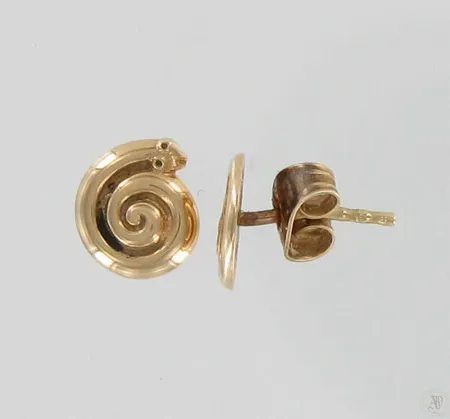 Korvakorut Kalevala Koru, Vaskitsa, Ø 10mm, 585, paino 2,3g Paino: 2,3 g