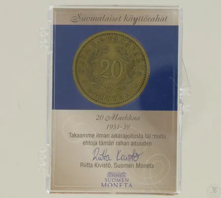 Raha, 20 markkaa vuodelta 1934