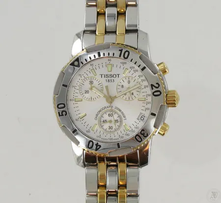 Miesten teräsrannekello Tissot 1853 PRS200 Chronograph 200m/660ft, quartz, taulun Ø 40mm