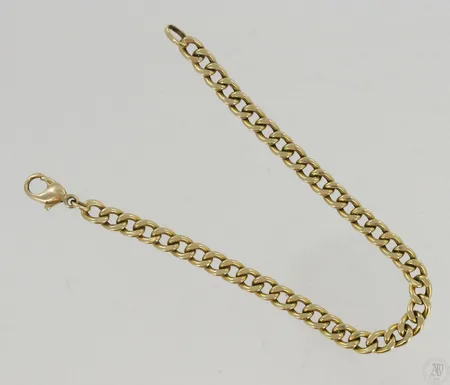 Panssariranneketju, pituus 185mm, käytön jälkiä, 585, paino 6,2g Paino: 6,2 g