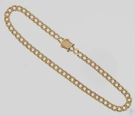 Panssariranneketju, käytön jälkiä, pituus 250mm, 585, paino 10,4g Paino: 10,4 g