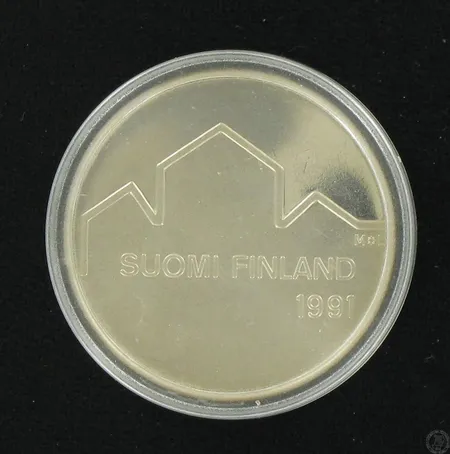 Juhlaraha, Jääkiekon MM-kisat 1991, nimellisarvo 100mk, 830, paino 24,0g Paino: 24   g