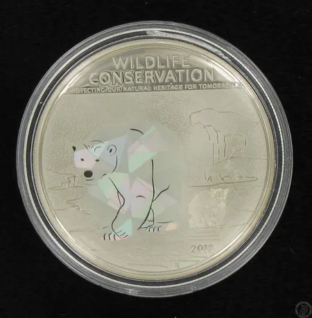 Juhlaraha, Wildlife Conservation - Prism 2013, nimellisarvo 5 dollaria, 925, paino 20,0g Paino: 20   g