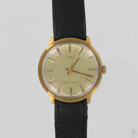 Teräsrannekello Timex, Ø 35mm, manuaali, pleksilasi, nahkaranneke, sarjanumero 2722802479