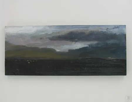 Öljyvärimaalaus, Katriina Haikala, koko 13,5x33cm