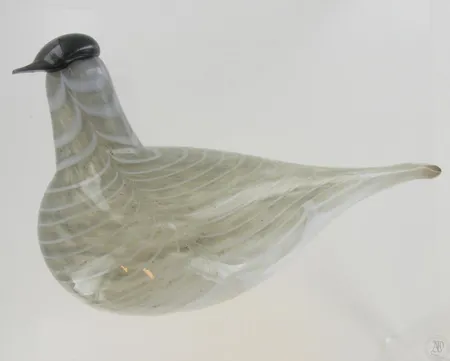Lasilintu Iittala, sign. Oiva Toikka, Nuutajärvi, korkeus 145mm.