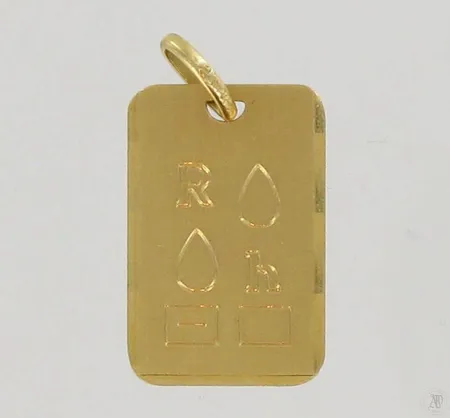Riipus, kaiverrettu, 585, paino 2,4g Paino: 2,4 g