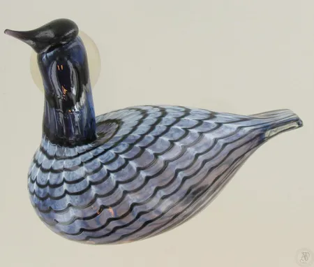 Lasilintu Iittala, sign. Oiva Toikka, Nuutajärvi, korkeus 105mm.