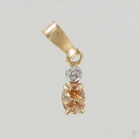 Timanttiriipus kivellä 1xn.0.005ct, korkeus 17mm, 585br, paino 0,6g Paino: 0,6 g