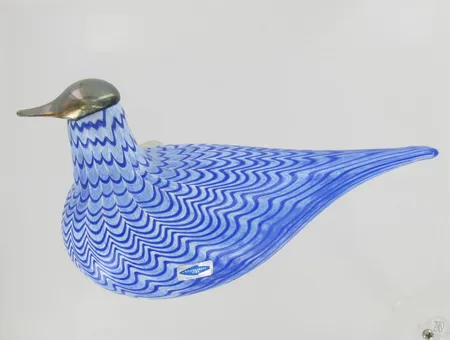 Lasilintu Iittala, sign. Oiva Toikka, Nuutajärvi, korkeus 130mm.
