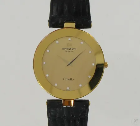 Rannekello Raymond Weil Geneve Othello quartz nahkaranekkeella, Ø 31mm, kuin uusi, alkuperäinen kotelo