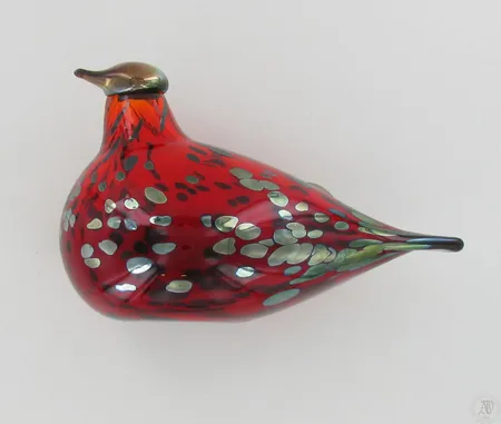 Lasilintu Iittala, signeeraus. Oiva Toikka, Nuutajärvi, korkeus 120mm.
