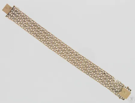 Viallinen Bismark-rannekoru, pituus 195mm, 585, paino 25,1g Paino: 25,1 g