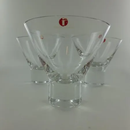 Kolme cocktail-lasia, Iittala, Aarne, korkeus 80mm, 14cl.