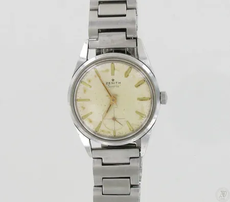 Miesten teräsrannekello Zenith Sporto, sarjanumero 9615237, mekaaninen, ranneke Citizenin, taulun Ø 35mm, taulu hapettunut.