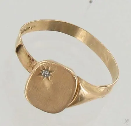 Viallinen timanttisormus, 1xn.0.005ct, 585br, paino 2,3g Paino: 2,3 g
