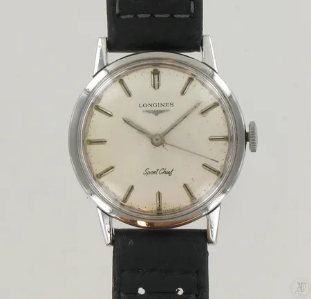 Miesten teräsrannekello Longines Sport Chief, mekaaninen 28013470964 17 jewels, taulun Ø 34mm, käytön jälkiä