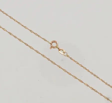 Singaporekaulaketju, pituus 42,0cm, 585, paino 1,1g Paino: 1,1 g