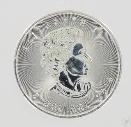 Juhlaraha, Elisabeth II, Canada 5 Dollars, 2014, 999, paino 31,1g Paino: 31,1 g