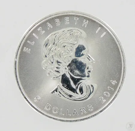 Juhlaraha, Elisabeth II, Canada 5 Dollars, 2014, 999, paino 31,1g Paino: 31,1 g