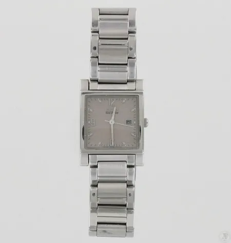 Teräsrannekello Citizen Eco-Drive, quartz, 150284, taulun mitat 27x36mm, hihnan pituus 200mm, laatikossa.