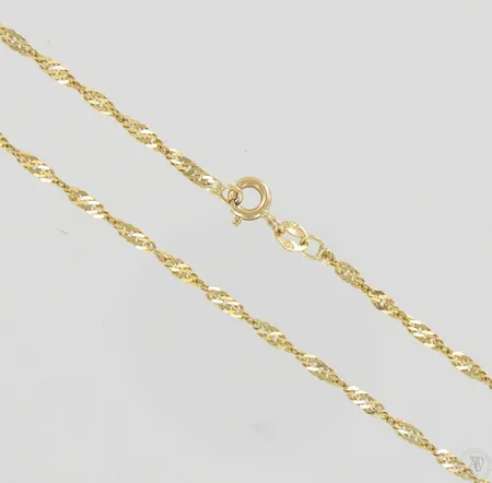Singapore-kaulaketju, pituus 45cm, 585, paino 2,7g Paino: 2,7 g