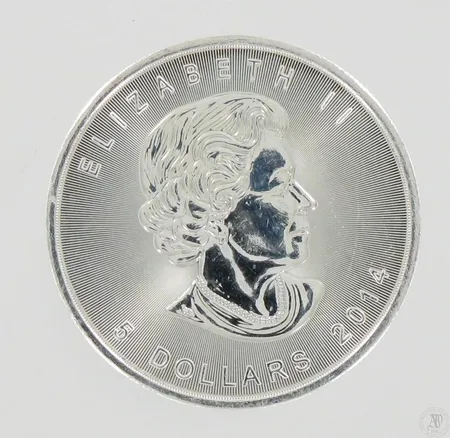 Juhlaraha, Elisabeth II, Canada 5 Dollars, 2014, 999, paino 31,1g Paino: 31,1 g