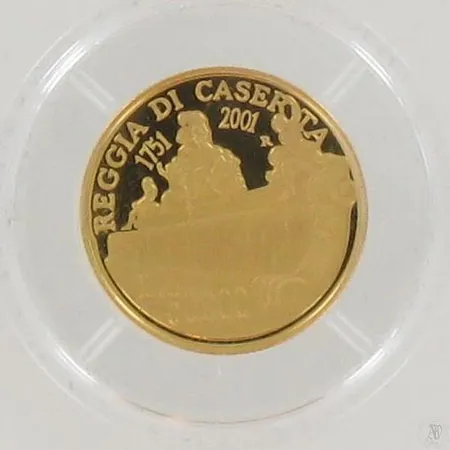 Kultaraha Italia 50000 liiraa, vuodelta 2001, 900, paino 7,5g Paino: 7,5 g