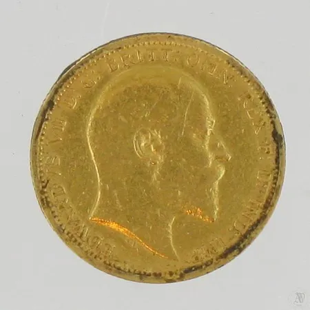 Kultaraha, Iso-britannia, Sovereign - King Edward VII, 916, paino 7,98g Paino: 8   g