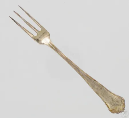 Leikkelehaarukka, Chippendale, 830, paino 10,0g Paino: 10   g