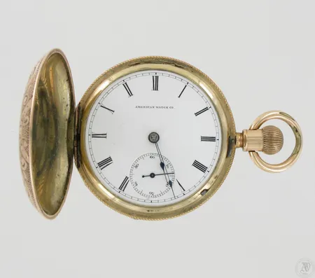 Taskukello American Watch Co. G.W.L 30992, Waltham, Ø 55mm, kullattu, lasi rikki.