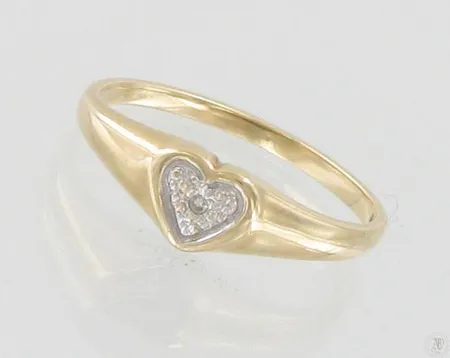 Timanttisormus 1xn.0.005ct, koko 16, 585 kelta- ja valkokulta, paino 1,4g Paino: 1,4 g