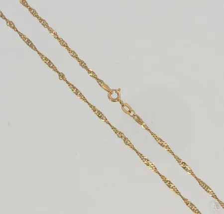 Kaulaketju, pituus 42cm, 585, paino 3,7g Paino: 3,7 g
