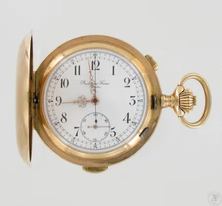 Umpikuorinen kultataskukello Audemars Freres Geneve, 291938, Ø 55mm, 585br, paino 113,5g Paino: 113,5 g