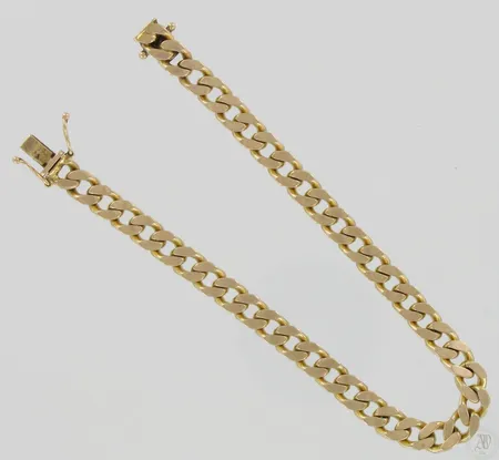 Panssariranneketju, pituus 205mm, käytön jälkiä, 585, paino 24,4g Paino: 24,4 g