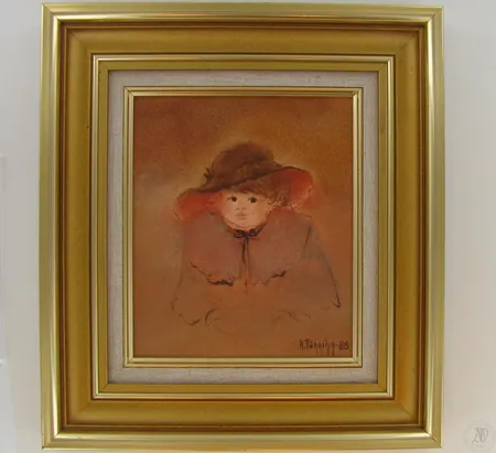 Maalaus levylle, signeeraus H.tönning-88, koko 185x155mm